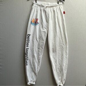 McDonald’s Better Together graphic white cotton jogger pants Sz L